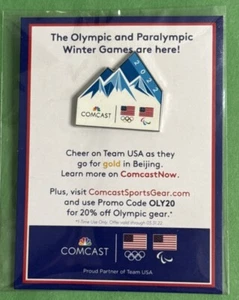 Comcast Olympic Paralympic Winter Games Team USA 2022 Emaille Pin Peking NEU - Bild 1 von 4