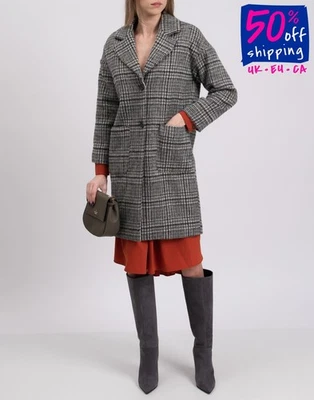 RRP€425 ROSSOPURO Coat IT42 US6 UK10 M Alpaca & Wool Blend Lined Made in Italy - Image 1 of 4