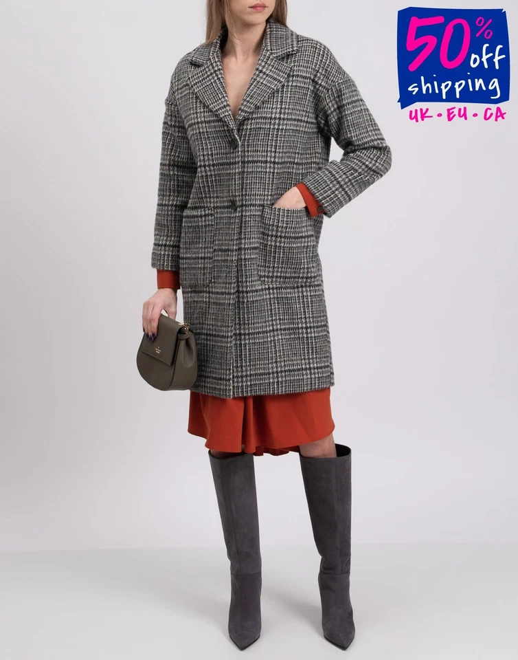 RRP€425 ROSSOPURO Coat IT42 US6 UK10 M Alpaca & Wool Blend Lined Made in Italy - Image 1 of 4