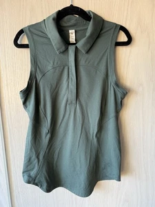 Lululemon schnelltrocknendes ärmelloses Damen Gr. 2 Tennis/Golf Polo grün LW1DWKS - Bild 1 von 7