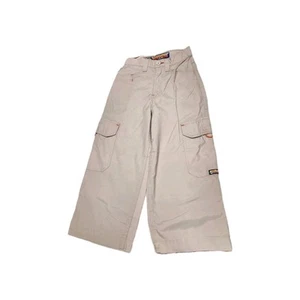Vintage Flamehead JNCO Khaki Tan Pants Boys Size 8 Y2k Skater Cargo 90s Wide Leg - Picture 1 of 12