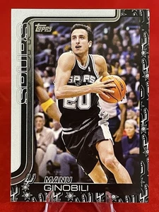 2025-26 Topps Basketball Manu Ginobili Team Color Border Variation SP Spurs #262 - Picture 1 of 3