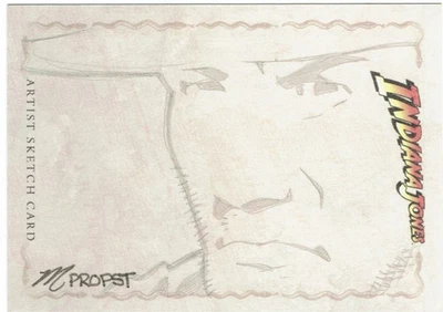 Indiana Jones Heritage Topps 2008 Sketch Card 1/1 Artist Mark Propst - Image 1 of 4
