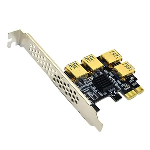 PCIe 1 zu 4 PCI 16X Slots Riser-karte PCI-E 1X zu Externe 4 PCI-e Multiplier - Afbeelding 1 van 5