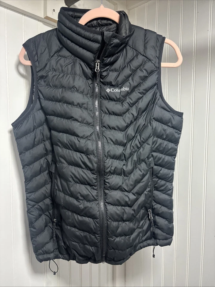 Chaleco acolchado Columbia para mujer pequeño, cremallera completa, aislante, exterior L Foto 1 de 4