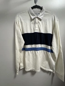 Sovereign Code Thesis Shirt Long Sleeve Men’s Large Elbow Patch Preppy Rugby - Picture 1 of 9