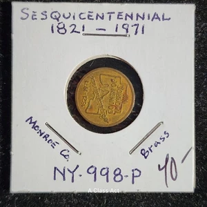 1971 County of Monroe 150th Rochester, NY Transit Bus Token - NY998P. B2189 - Picture 1 of 4