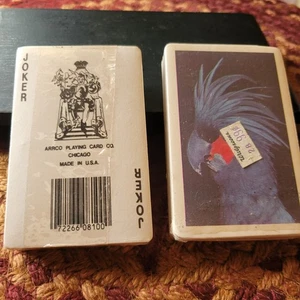 Vintage Arrco Spielkarten Chicago USA versiegelt 2 Packungen Blumen und Papagei - Bild 1 von 4