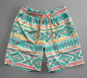 Chubbies Pastel Aztec Short Sz S Hybrid Unlined 7” Swim Trunk Outdoor Athletic - Picture 1 of 17