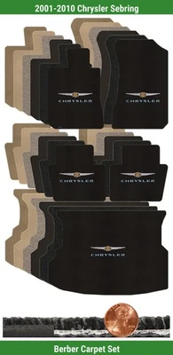 Juego de alfombrillas bereber personalizadas para Chrysler Sebring '01-10 con logotipo (5 piezas) #I78 Foto 1 de 4