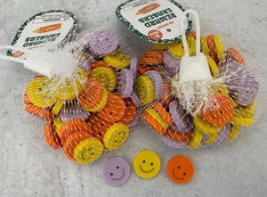 120 smile face Shaped min Erasers Teacher Supply Sorting Math Counters - Picture 1 of 1