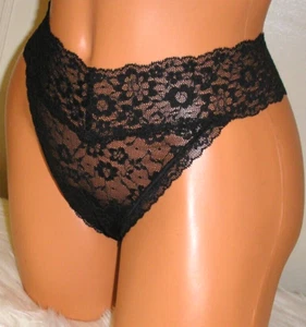 Höschen Dessous Victoria's Secret Plus schwarz Spitze Tanga XXL Erwachsene Geschenk - Bild 1 von 8