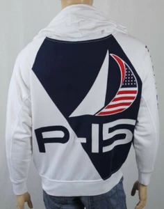 Polo Ralph Lauren White Offshore Sailing P-15 Fleece Sweatshirt NWT $189 - Picture 1 of 1