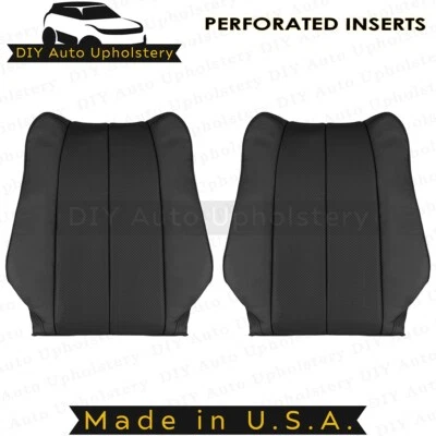 1999 to 2003 For Toyota Camry Solara Left & Right Top Leather Seat Covers Black - Image 1 of 4