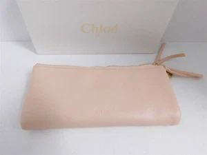 New Chloe Parfums Light Pink Canvas Double Pouch Pochette Clutch Bag - Picture 1 of 4