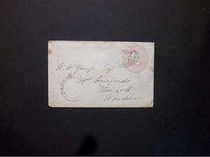 GB Hampshire Stationery 1846 QV 1d Envelope 683 numeral SALISBURY & DAMERHAM udc - Picture 1 of 2