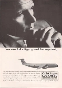Lockheed C5A Aircraft Career Opportunity Promo Print Ad 1965 - Picture 1 of 5