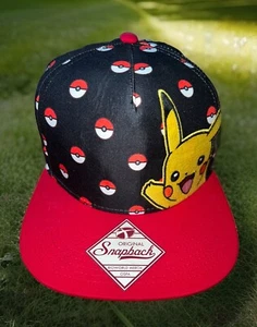 Casquette snapback Pokémon 2016 Game Freak brodée Pikachu Pokeball excellent état - Photo 1/7