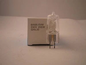 LAMPADA ALOGENA 64505 OSRAM 200W 230V GX 6,35 FARO EFFETTO LUCI PALCO SFERE - Imagen 1 de 1