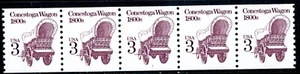 USA 1985 Transportation 3¢ Sc #2252 Plate Number Strip of 5 Plate #1 MNH L492 - Picture 1 of 6