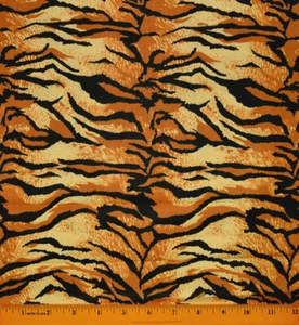 Tiger Print Stoff - HALBER YARD - 100% Quilten Baumwolle - Streifen Animal Print hellbraun - Bild 1 von 1