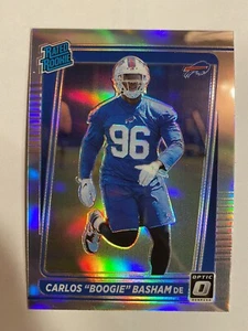 2021 Panini Donruss Optic Carlos “Boogie” Basham SILVER HOLO RATED ROOKIE Bills - Picture 1 of 2