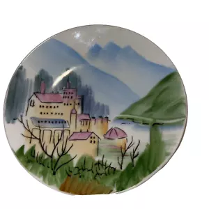 Plato de Coleccionistas Decoración Colgante de Pared Escena de Montaña Edificios 5 1/4 días Porcelana - Imagen 1 de 5