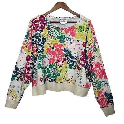 Champion Mujer Flower Power Campus Sudadera Talla XL Primavera Colorida Artística Boho Foto 1 de 4
