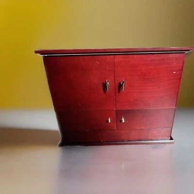 Lori Greiner  Cherry Deluxe 3 Tier Cosmetic /makeup jewelry Organizer Box Chest - Image 1 of 4