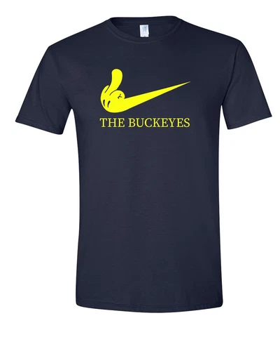 Men's Michigan Fan Flipping the Bird Middle Finger to Ohio St / MSU Fans T-Shirt Cover