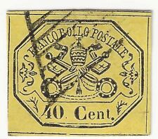 1867 Antichi Stati (Pontificio) - 40 c. giallo usato