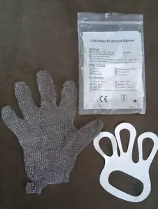 New CHAIN MAIL PROTECTIVE STAINLESS STEEL GLOVE REPLACEABLE SMALL - Picture 1 of 1