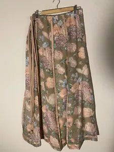 Maxi Falda Floral Davis De Ajedrez Diseñador Años 70 De Colección Folk Boho Patchwork Talla Mediana - Imagen 1 de 9