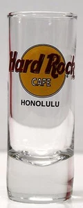 HARD ROCK CAFE - HONOLULU - Shooter de vidrio disparado 4"" de alto - Imagen 1 de 3