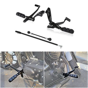 Forward Controls Pegs Levers Linkages For Harley Sportster 883 1200 14-22 Black - Picture 1 of 12