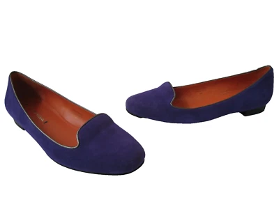 VIA SPIGA PURPLE SUEDE LEATHER BALLET FLATS WOMEN size US 6M HOT  RARE GREAT  - Image 1 of 4
