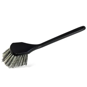 1X CarCarez Auto Tire Wheel Wash Detail Brush Long Curve Handle Soft Bristle - Picture 1 of 3