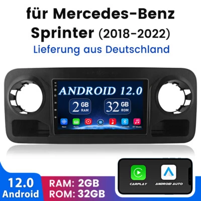 10Zoll Android 12 Autoradio GPS Nav für Mercedes Sprinter 2018-2022 mit Carplay - Bild 1 von 4