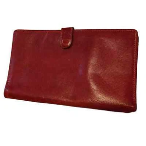 Etons Mello Portafoglio da viaggio in pelle bovina vintage rosso - Foto 1 di 5