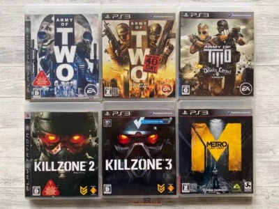 SONY PS3 Army of Two & 40Days & the Devil's Cartel & Killzone 2 3 & Metro set - Image 1 of 4