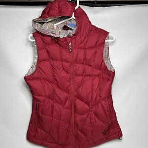 Vintage ISIS For Women Premium Goose Down Zip Brown Puffer Hooded Vest - Picture 1 of 20