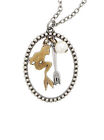 Disney The Little Mermaid Ariel Cameo Charm Cluster Fork Gem Pendant Necklace 