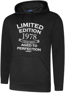 16th To 100th Birthday Gift Present Unisex Mens Black Hoody Limited Aged To - Picture 1 of 1