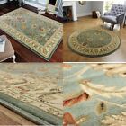 Green Quality Traditional Classic Oriental Design Easy Care Rug Runner Mats