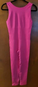 Gerippter Yoga Jumpsuit Einteiler Ärmellos Strampler Training Rosa Gr. Large Neu - Bild 1 von 3