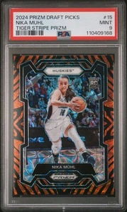 2024 Panini Prizm Draft Pick Nika Muhl Tiger Stripe Prizm RC SSP PSA 9 POP 1 - Picture 1 of 3