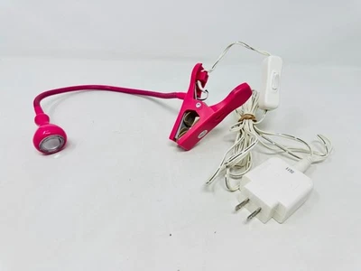 Светодиодный зажим прожектор IKEA Jansjo лампа с изогнутой шеей - розовый - работает - Изображение 1 из 4