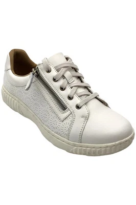Clarks Women's Caroline Rio Embossed Leather Sneaker White - Image 1 of 3