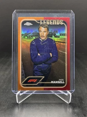 2024 Topps Chrome Formula 1 F1 Nigel Mansell Legends Orange Red SP #199 - Image 1 of 2