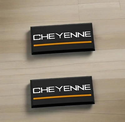 2X Placa de identificación emblema pilar techo lateral Cheyenne 88-98 Foto 1 de 3